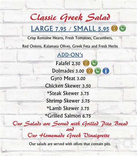 the great greek mediterranean grill charleston menu  Charleston Blvd, Ste 140, Las Vegas, NV 89118, Mon - Closed, Tue - 11:00 am - 9:00 pm, Wed - 11:00 am - 9:00 pm, Thu - 11:00 am - 9:00 pm, Fri - 11:00 am - 10:00 pm, Sat - 11:00 am - 10:00 pm, Sun - 11:00 am - 9:00 pm